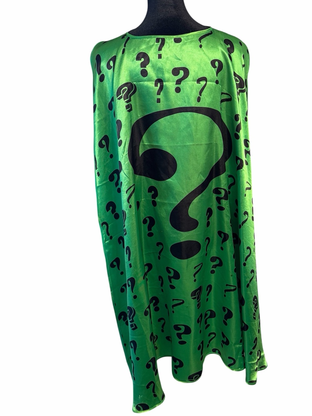 Six Flags Adult Riddler Cape Green Batman Forever Villain Halloween Cosplay